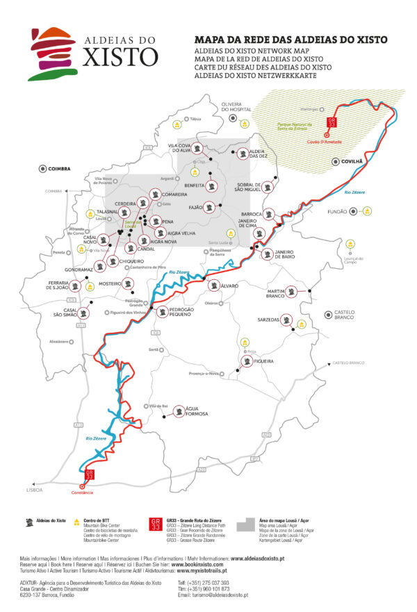 Mapa das Serras da Lousã e Açor - Aldeias de xisto-2981