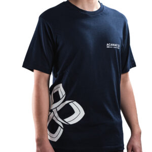 T-shirt Azul Logo branco lado 24Acanac-0
