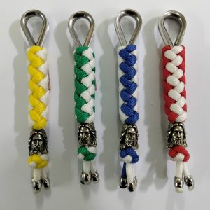 Porta-Chaves em Corda com conta de Metal - Jesus