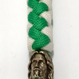Porta-Chaves em Corda com conta de Metal - Jesus - Explorador