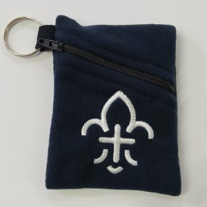 Porta Moedas Retangular com Flor De Lis